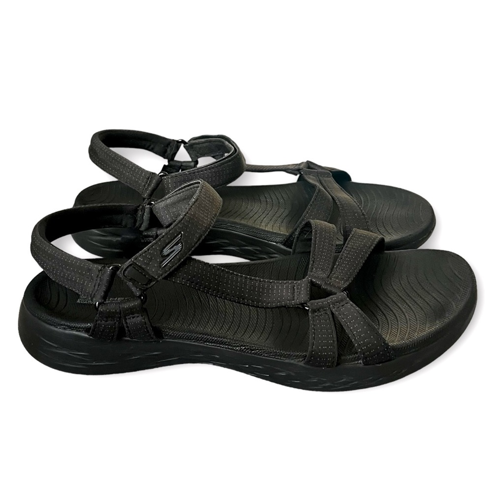 SOLD*********Skechers On the GO 600 Brilliancy Sandals Size 10 Black SN 15316 - Picture 15 of 16